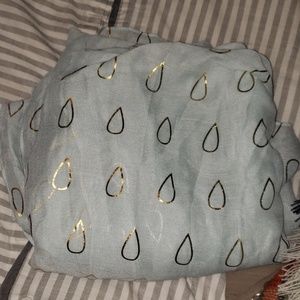 Baby blue Rain drop scarf